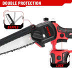 6Inch Electric Chainsaw 20000RPM Rechargeable Portable Pruning Saw Branch Pruner Shears Garden Power Tool for 21V 18V Battery