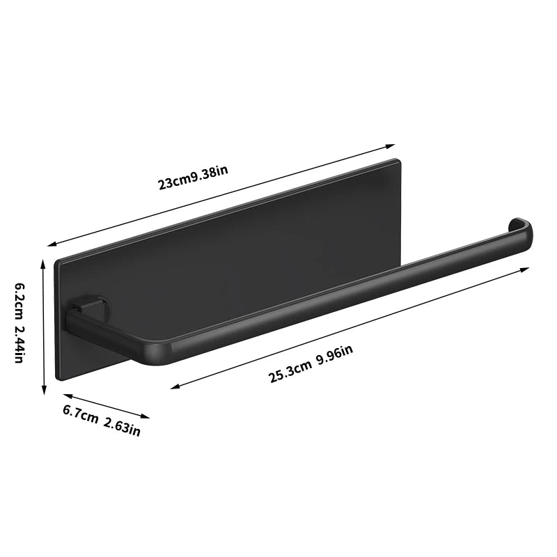 Single-layer Kitchen Paper Holder - Cling Film Dispenser - Hanging Roll Holder. Suitable for Use Under Cabinets. Vertical Storag