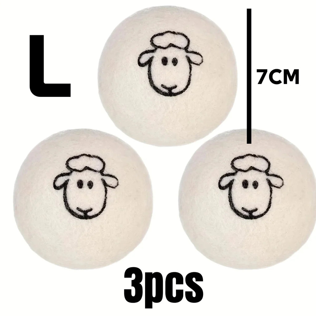1-6pcs Reusable Wool Laundry Dryer Ball Fabric Softener Alternative for Washing Machine Wrinkle Reducer Cleaning Supplies Gadget