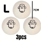 1-6pcs Reusable Wool Laundry Dryer Ball Fabric Softener Alternative for Washing Machine Wrinkle Reducer Cleaning Supplies Gadget