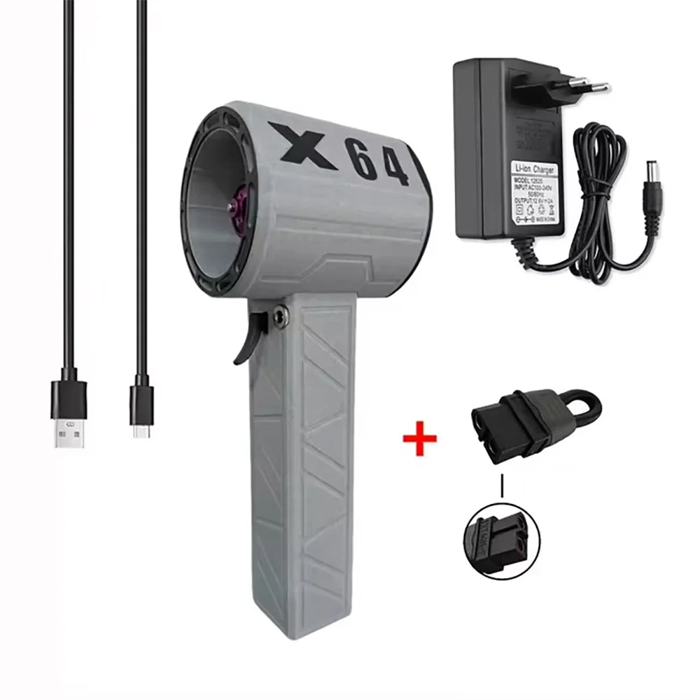 X64 Violent Blower Handheld Turbo Jet Fan 64mm Brushless Powerful 1400G Thrust 1000W Highpower Duct Fan Turbo Fan Car Air Blower