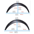 Universal Car Truck Wheel Fender Flares Cover Wide Body Kit Wheel Arches Black