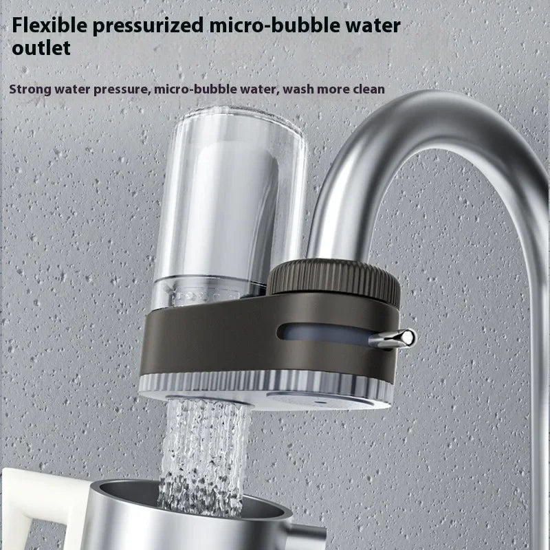 Kitchen Faucet Water Filter 3-Stage Anti-Splash Chlorine Removal Lead-Free Cartridge Easy Install for Home Sink