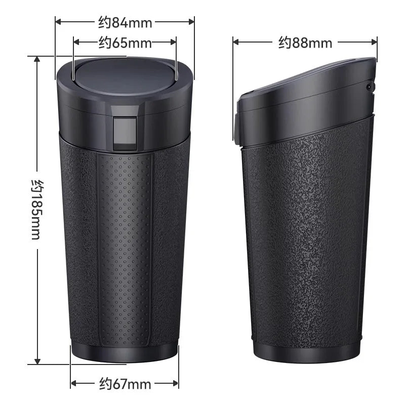 Car Trash Can With Lid Portable Car Trash Bin Car Cup Holder Trash Can 2Pce Leak-Proof Vehicle Trash Can 1Pce Garbage Bin