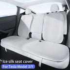 Comfortable Ice Silk Car Seat Covers for Tesla Model Y/3 (2018-2026) | Breathable