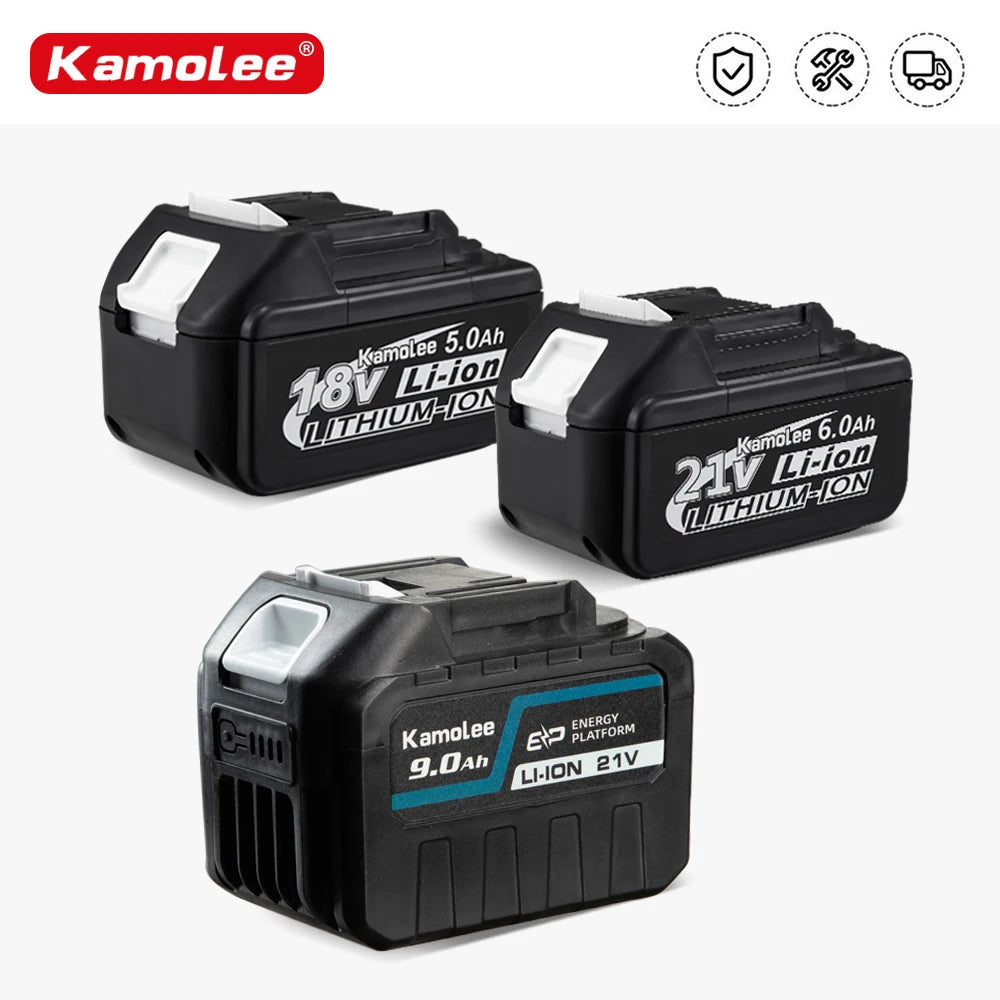 Kamolee 18V 6000mAh Li-ion Battery BL1860 Hand drill Battery Power tools Support Kamolee tools