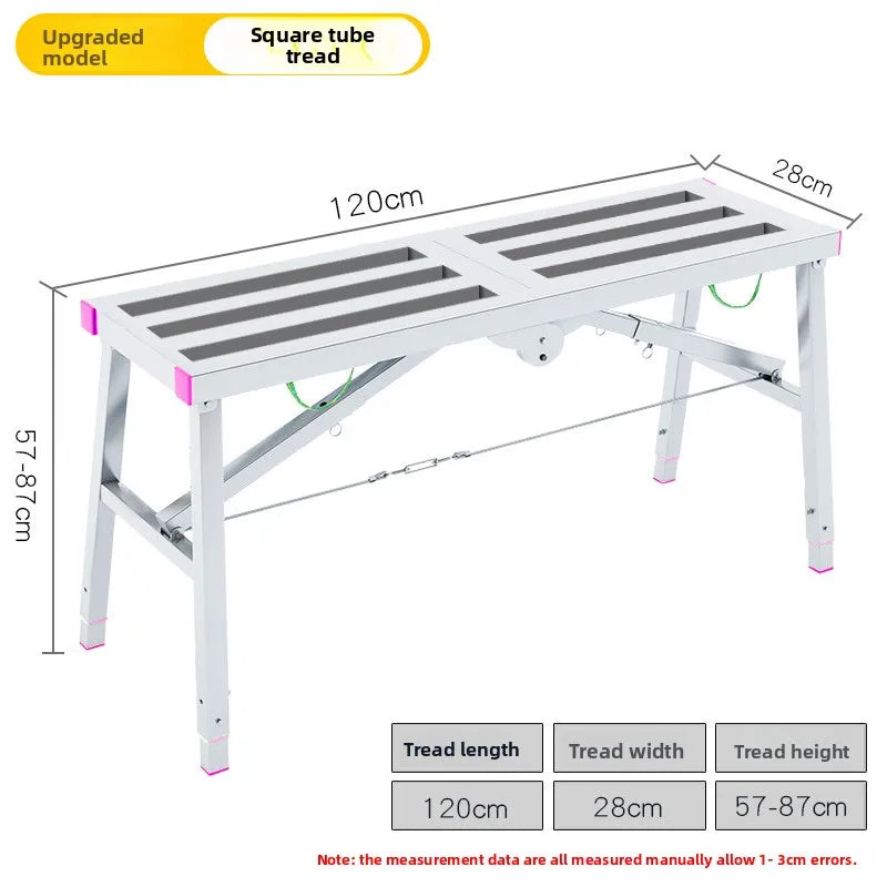 Folding telescopic stool single and double support scaffold hot dip galvanized folding footstool