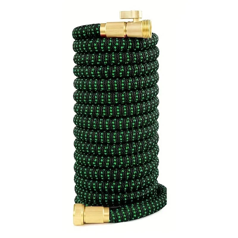 Expandable Garden Hose with Brass Joint US3/4 TPE Inner Pipe 3x Expansion Irrigation Water Pipe for Home Outdoor