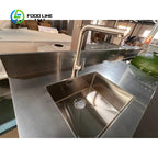 Customized Contemporary Stainless Steel Modular Outdoor Kitchen Cabinets Weather Resistant for Patio Backyard Cooking Area