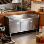 Custom Heavy Duty Kitchen Work Table Stainless Steel Food Prep Station for Commercial Use