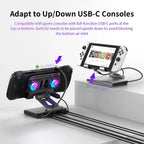Game Console Dock Adjustable Height Dock Bracket with Hdmi 4K 60Hz 6 In 1 Rgb Dual Fans Docking Station for Rog Ally Steamdeck