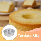 Round middle hole Alloy Chiffon Cake toast bread Pan Removable Bottom Hollow Chimney Mold DIY Baking Tools bake Model Bread box