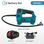 Cordless High Pressure Portable Electric Air Pump With LED Display Rechargeable Car Ball Inflatable Pump For Makita Battery Pin