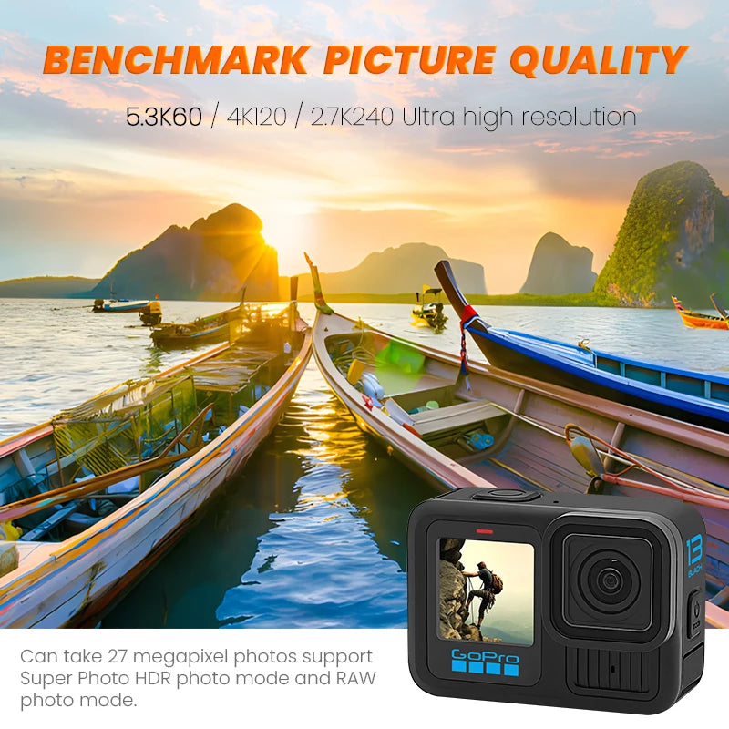 GoPro HERO13 Black Action Camera Go Pro 13 Anti Shake Cycling 5.3K Camera