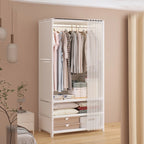 Simple Modern Home Bedroom Wardrobe Assembly, Durable, With Drawers Portable Wardrobe Closet Wardrobe Storage Organiser with Non
