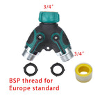1-2-4 Way Heavy Duty Garden Hose Splitter Faucet Splitter, Outdoor Faucet Splitter Adapter for Water Hose, Water Spigot Splitter