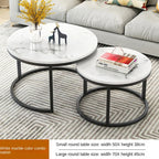 Nordic Simple Coffee Table Modern Creative Home Round Coffee Table Living Room Advanced Sense Iron Art Light Luxury Size Circle