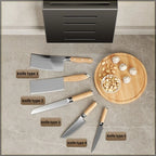 Kitchen Knife Holder Stainless Steel Wall Mount Punch Free Multifunctional Kitchen Organizer Traceless Utensil Storage Rack