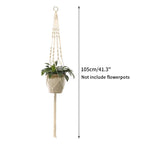Gardening Green Plant Hanging Basket Cotton Rope Hanger Flower Pot  Handmade Macrame Pot Pocket Wall Boho Courtyard  Home Decor