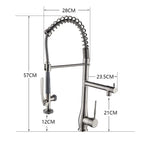Kitchen Faucet Brushed Nickel Pull-Out  Faucet Swivel Dual Purpose Basin Sink Hot & Cold Water Faucet HMS9069