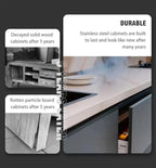 Wholesale Modern Design Stainless Steel Outdoor Kitchen with Shed Anti Insect Outdoor Kitchen with Closable Shed Roller Shutters