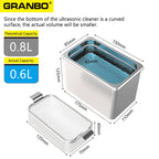 Ultrasonic Cleaner 60W Ultrasound Glasses Cleaner 40KHz High Frequency Ultrasonic  Bath for Glasses Jewelry Necklace Cleaning