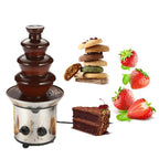 Stainless Steel Chocolate Fountain 4Layers Chocolate Melter With Heating Fondue Machine DIY Waterfall for Party