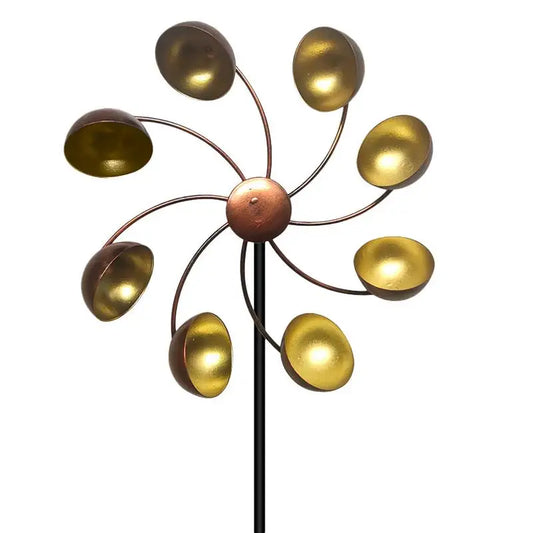 66cm Outdoor Windmill Decoration Garden Iron Rotating Windmill Wind Windmill Garden Yard Outdoor Decor Mental Ground Stake