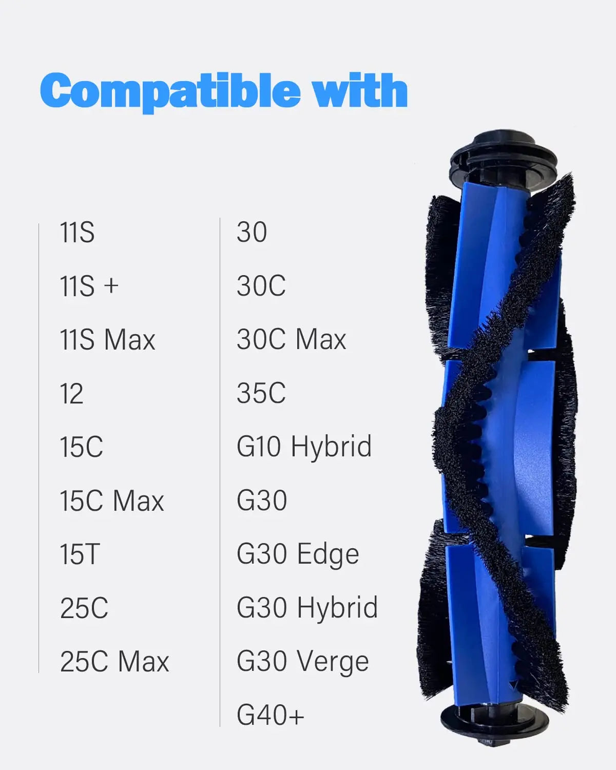Rolling Brush Compatible with Eufy RoboVac 11S, 30C, G30, 30, 11S MAX, 30C MAX, 15T, 15C, 12, 35C, 15C MAX, G30, G30 Edge Roboti