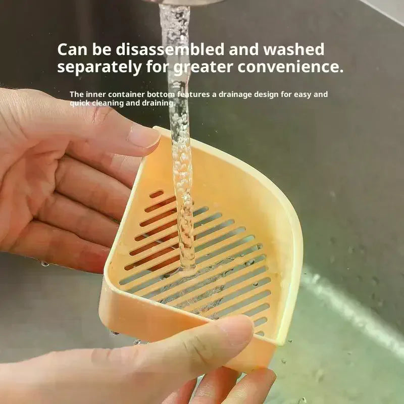 Kitchen Onion Garlic Ginger Preservation Box Refrigerator Freezing Separator No Odor Cooking Storage Box Sealed Drainage Storage