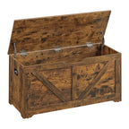 VASAGLE Storage Chest, Storage Bench, Blanket Box with 2 Safety Hinges, Shoe Storage Bench, Farmhouse Style, 40 x 100 x 46 cm
