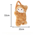 Pink Leopard Print Cat Tissue Plush Toy Car Tissue Box Cute Toy Car Hanging Paper Box Golden Carving Printed Cat Tissue Box
