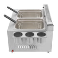 Commercial Gas Deep Fryer 12L Stainless Steel Dual Tank Gas Deep Fryer with 2 Baskets&Lid Countertop Fryer Frying Machine