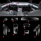 For Geely XingYue L Monjaro 2021-22 Gearbox Panel Navigation Screen Automotive Interior TPU Protective Film Anti-Scratch Sticker