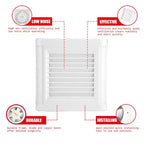 15W 220V Wall Mounted Exhaust Fan Low Noise Home Bathroom Kitchen Gara
