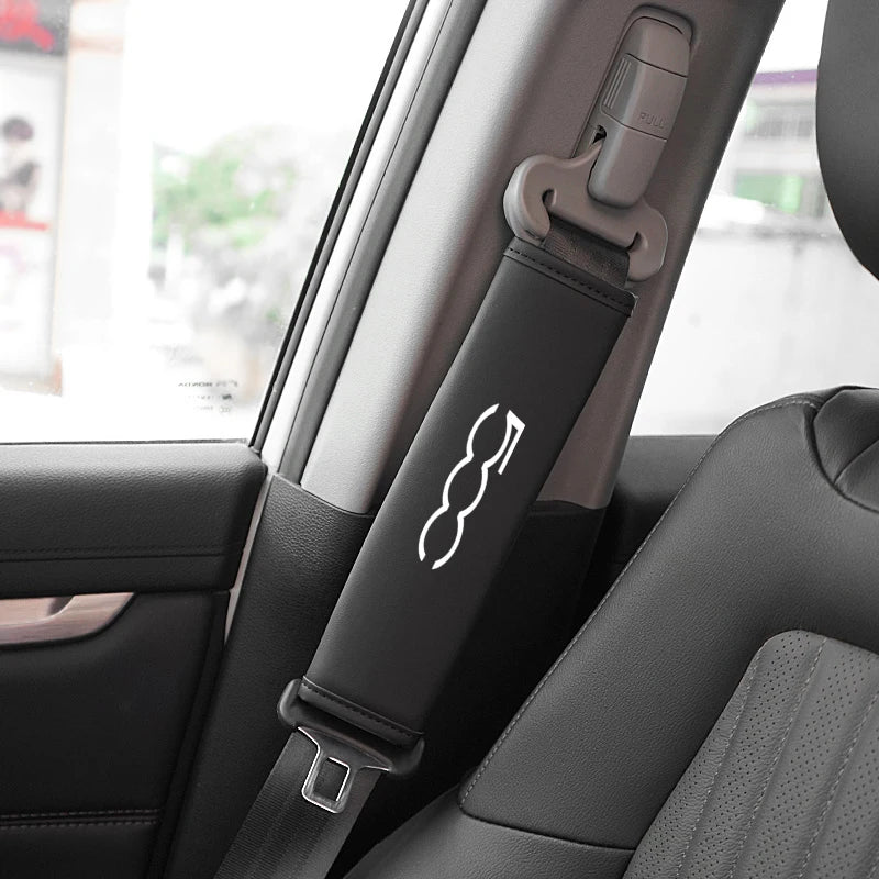 Car seat belt cover for Fiat 500 Breathable shoulder pad Driver shoulder care for adults and children car accessories interior