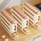 Kitchen Dedicated Roll Off Egg Storage Rack Refrigerator Egg Storage Box Automatic Scrolling Egg Holder Household