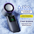 2025 New Ice Pack High Speed Handheld Eletirc Fan 100 Speed Adjustable