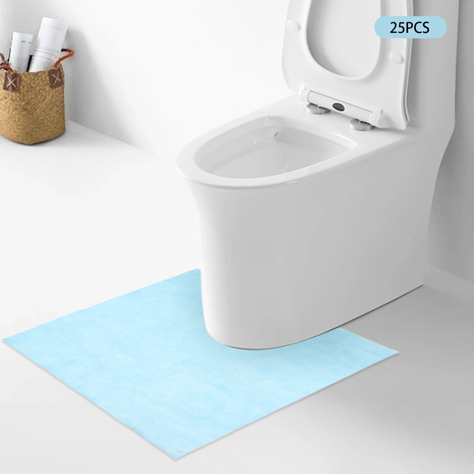 25 Pcs Disposable Toilet Mat Non-slip U-shaped Toilet Training Rug for
