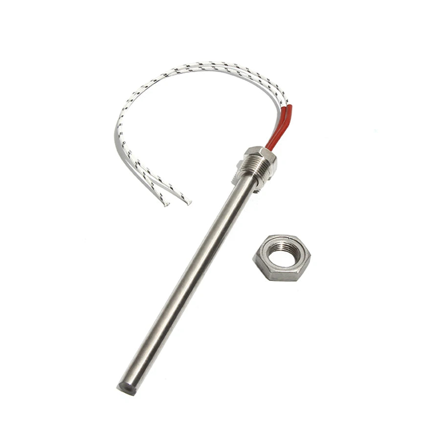 LUJINXUN DN6/10mm Thread Cartridge Heaters 12V 24V 50-180W Heating Element 6mm x50-200mm for Compression Molding Machinery 1PC