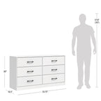 Ardent 6 Drawer Dresser, White