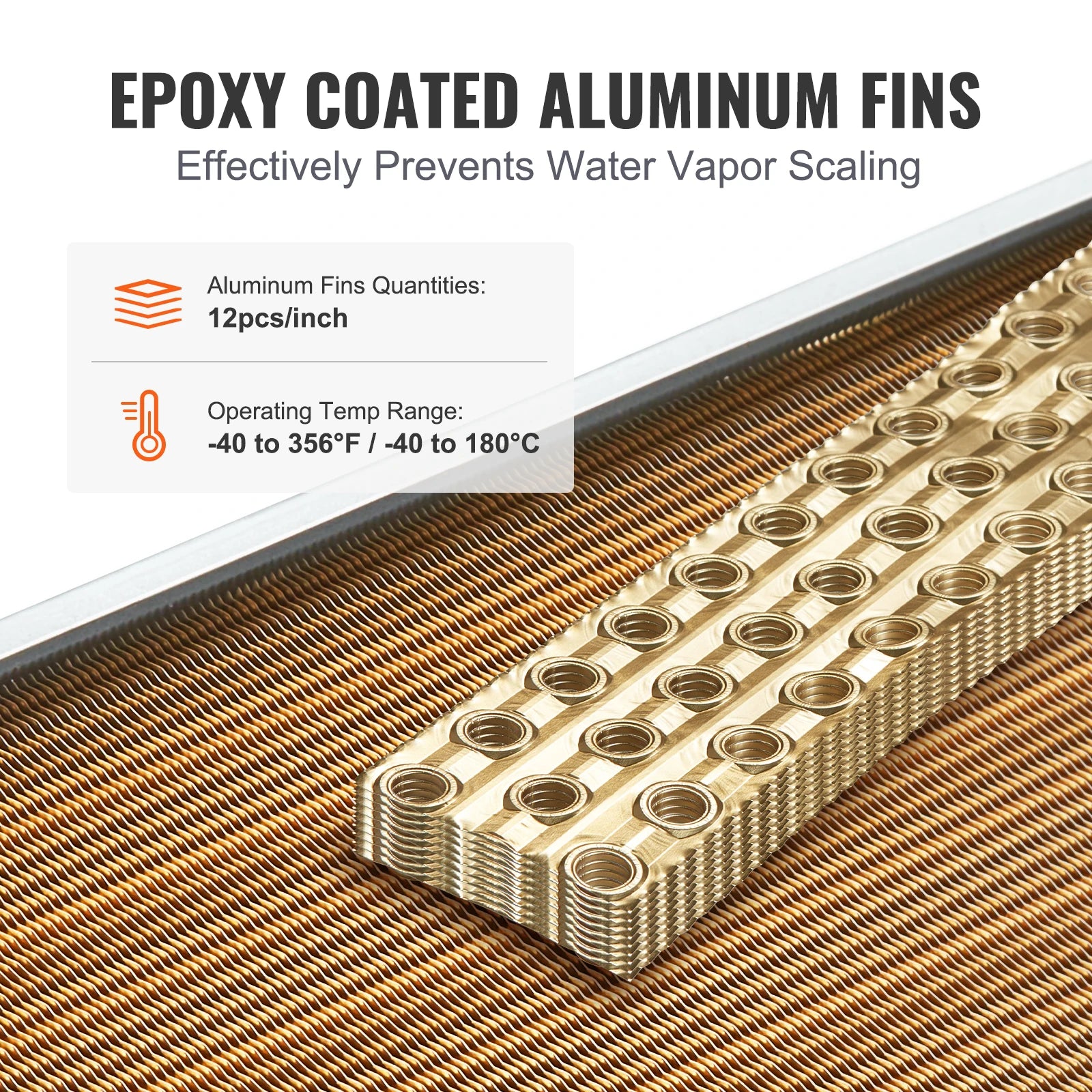 VEVOR Heat Exchanger Water to Air 18"x 20" for Outdoor Wood Furnaces Residential Heating and Cooling and Forced Air Heating
