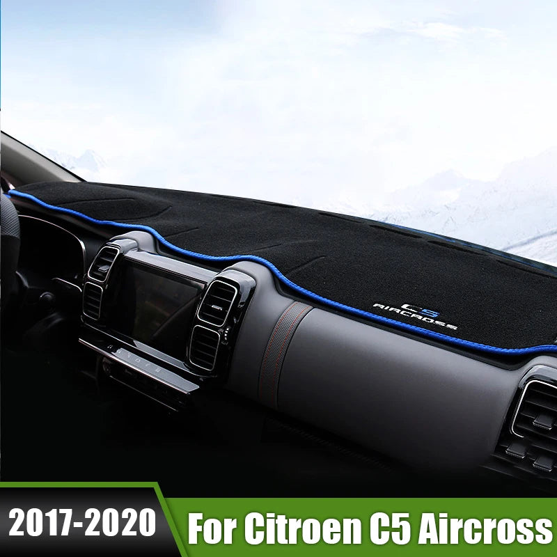 For Citroen C5 Aircross 2017 2018 2019 2020 Car Dashboard Cover Sun Shade Mats Avoid Light Pads Non-Slip Case Anti-UV Carpets