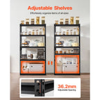 VEVOR 5 Tier Metal Garage Shelf Units 400lbs Per Shelf with Height Adjustable Storage Shelving for Warehouse Workshop Office