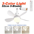 40W Ceiling Fan Lamp RGB Dimmable Ceiling Fanlight Stepless Dimming E2