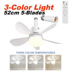 40W Ceiling Fan Lamp RGB Dimmable Ceiling Fanlight Stepless Dimming E2