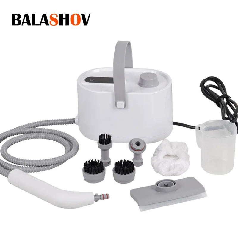 1200W Portable Handheld Steam Cleaner High Temperature Pressurized Steam Cleaning Machine with Brush Heads for Furniture Car