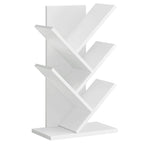 VASAGLE Tree Bookshelf, 5-Tier Floor Standing Bookcase, Space-Saving Corner Shelf, with Wooden Shelves for Bedroom, Living Room