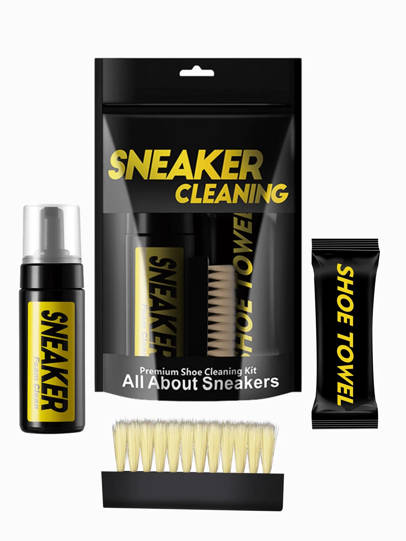 1set Shoe Cleaning Kits Set Sports Shoes Cleaning Dry Cleaning Spray Set Small White Shoes Shoes Cleaning Set Shoe Cleaner Kit