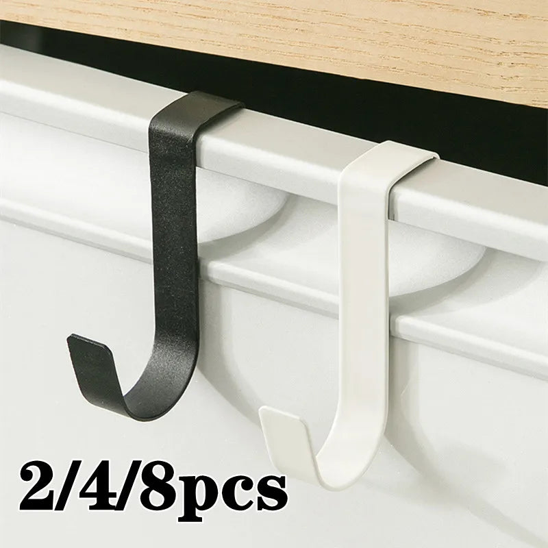 Kitchen Cabinet Door Back Hook Hanging Rack Clothes Coat Hat Towel Hanger Storage Hook Home Storage Organizer Multi-Purpose Hook